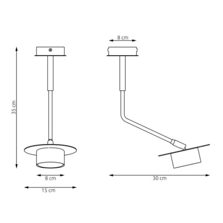Lámpara de techo Tevra negro