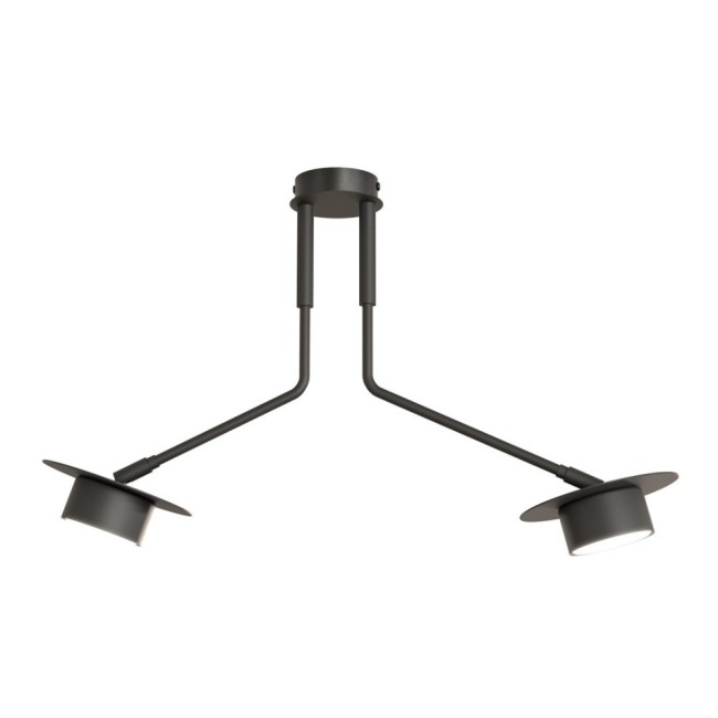 Lámpara de techo Tevra negro (2 luces)
