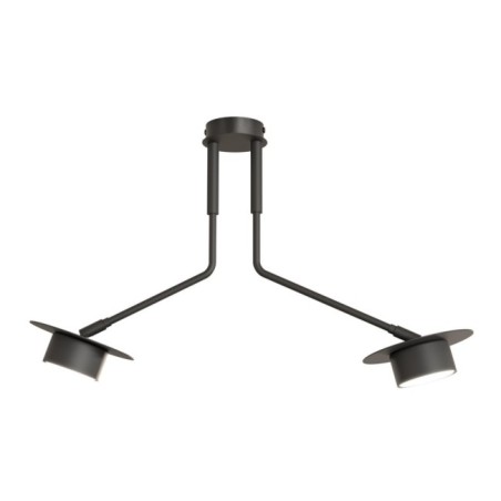 Lámpara de techo Tevra negro (2 luces)