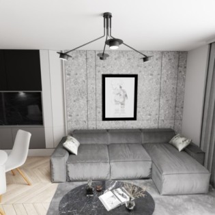 Lámpara de techo Tevra negro (4 luces)