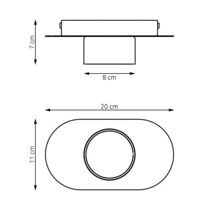 Lámpara de techo Romax negro
