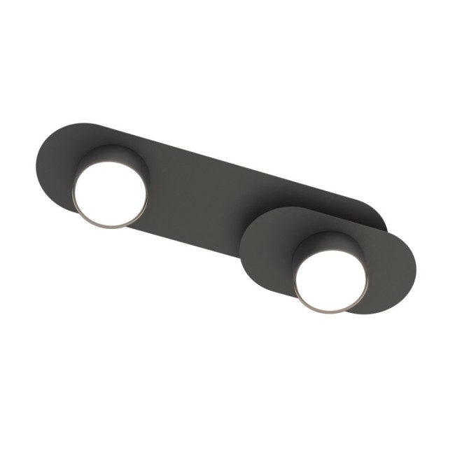 Lámpara de techo Romax negro (2 luces)