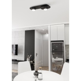 Lámpara de techo Romax negro (2 luces)