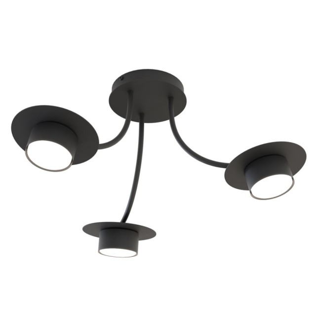 Lámpara de techo Daxi negro (3 luces)