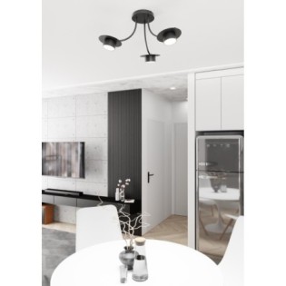 Lámpara de techo Daxi negro (3 luces)