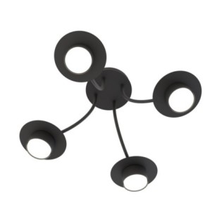 Lámpara de techo Daxi negro (4 luces)