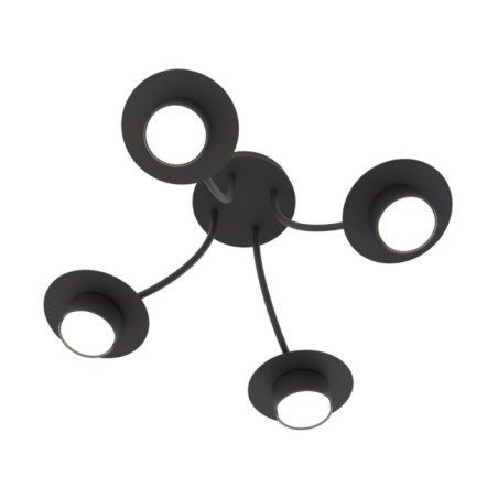 Lámpara de techo Daxi negro (4 luces)