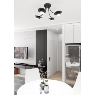 Lámpara de techo Daxi negro (4 luces)