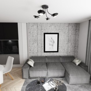 Lámpara de techo Daxi negro (4 luces)