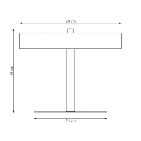 Lámpara de mesa Zuko negro (2 luces)