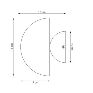 Aplique de pared Konvi naranja (2 luces)