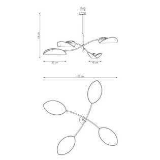 Norgi Mustard Ceiling Lamp (4 lights)