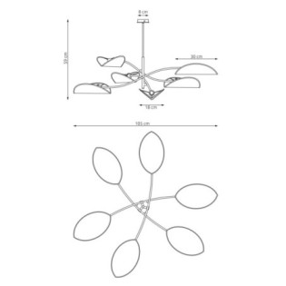 Norgi Mustard Ceiling Lamp (6 lights)