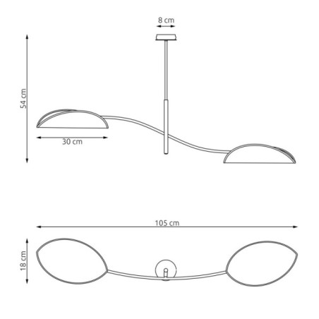 Norgi Green Ceiling Lamp (2 lights)