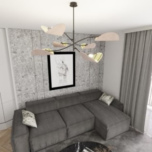 Norgi Gray Ceiling Lamp (6 lights)