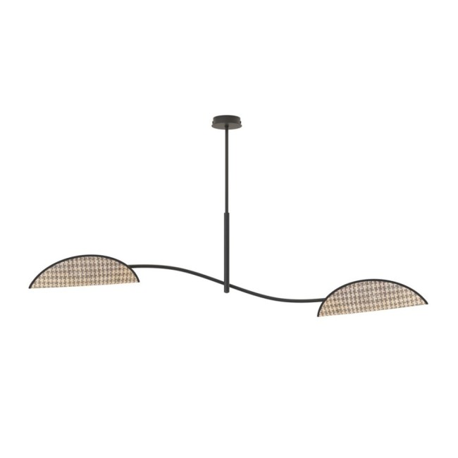 Norgi black ceiling lamp (2 lights)