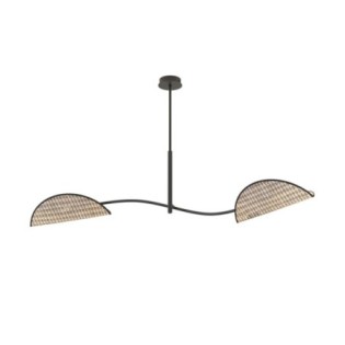 Norgi black ceiling lamp (2 lights)