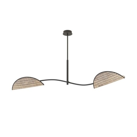 Norgi black ceiling lamp (2 lights)