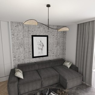 Norgi black ceiling lamp (2 lights)