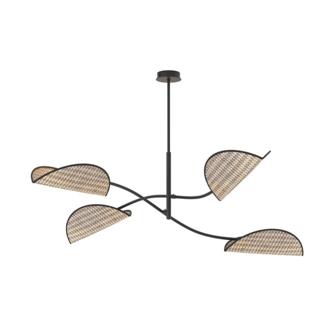 Norgi black ceiling lamp (4 lights)
