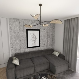 Norgi black ceiling lamp (4 lights)