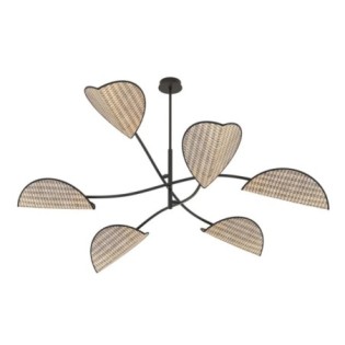 Norgi black ceiling lamp (6 lights)
