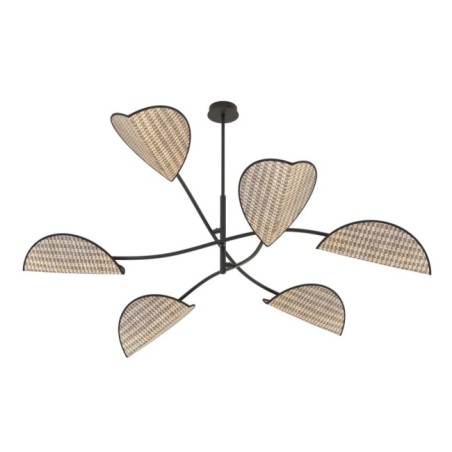 Norgi black ceiling lamp (6 lights)
