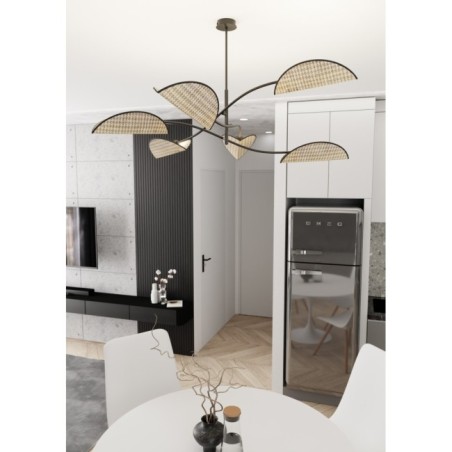 Norgi black ceiling lamp (6 lights)