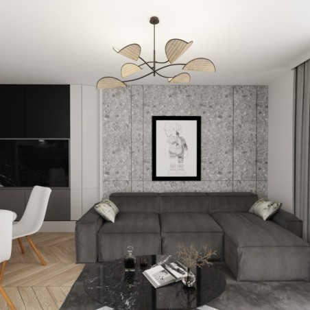 Norgi black ceiling lamp (6 lights)