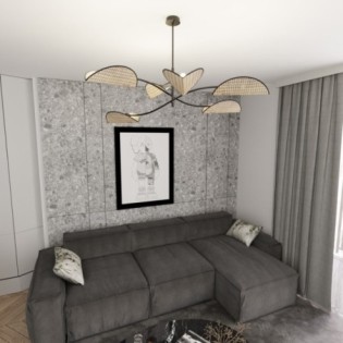 Norgi black ceiling lamp (6 lights)