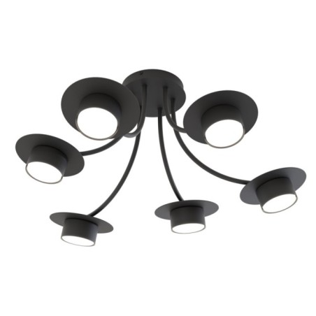 Lámpara de techo Daxi negro (6 luces)