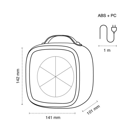 Calefactor portátil Tropico Amarillo 500W