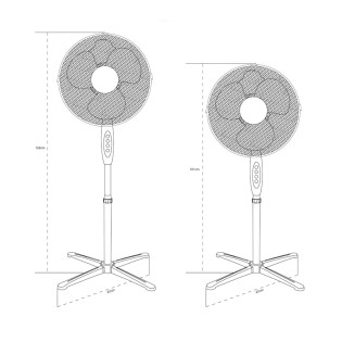 Luno 3-speed pedestal fan (40W)