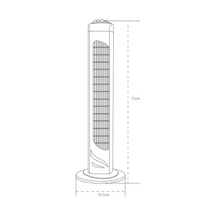 3-speed Velao Oscillating Tower Fan (45W)