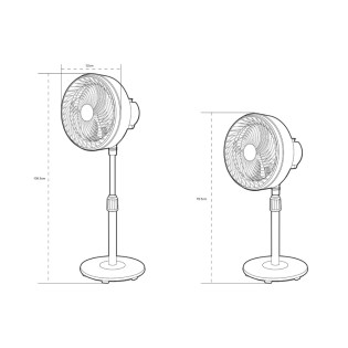 3-speed Saroa Oscillating Standing Fan (75W)