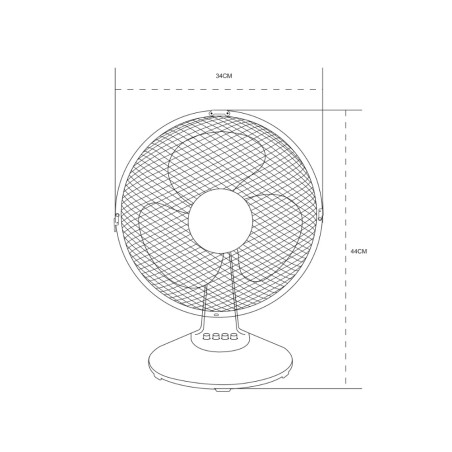 3-speed Nivo table fan (35W)