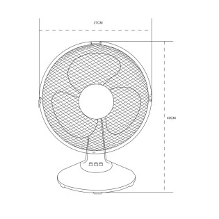 Ventilador de mesa Nivo 3 velocidades (35W)