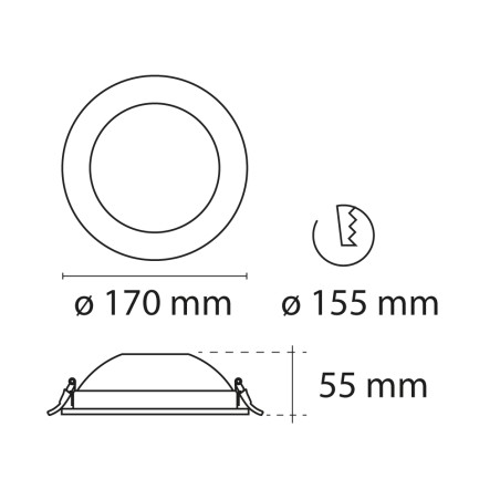 Empotrable Led Melody redondo (20W)