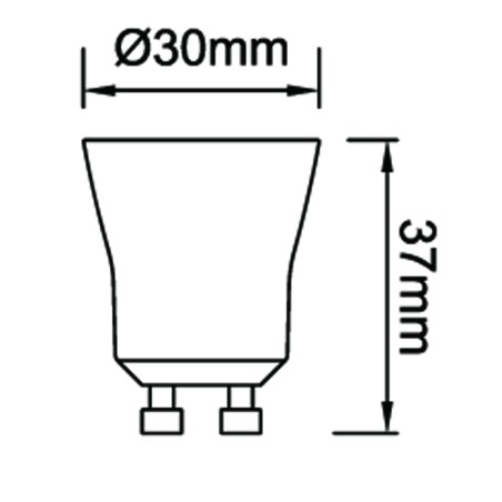 LED Bulb GU11 36º Dim (4.9W)