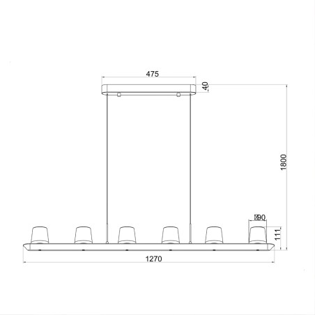 Lámpara de techo LED Alabastro (62W)