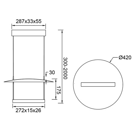 Lámpara de techo LED Sun II (23W)