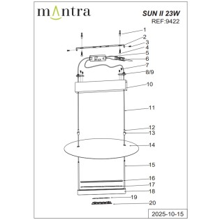 Lámpara de techo LED Sun II (23W)