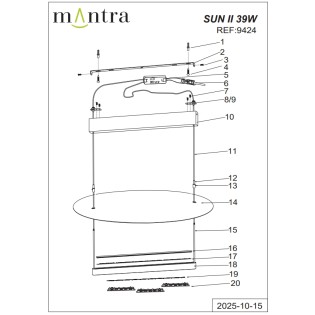 Lámpara de techo LED Sun II (39W)