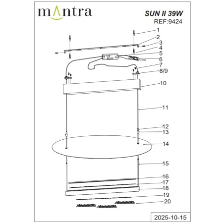 Lámpara de techo LED Sun II (39W)