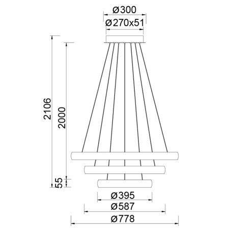 Lámpara de techo LED Flats (122W)