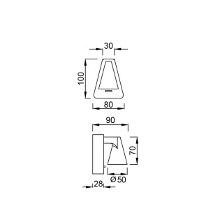 Aplique LED con interruptor...