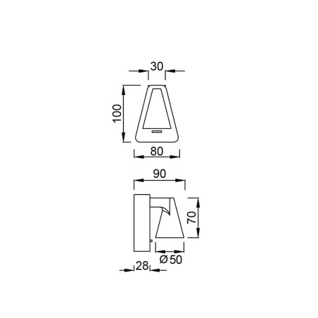 Aplique LED con interruptor Africa (5W)