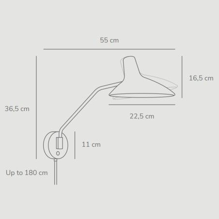 Aplique de pared Darci Arena