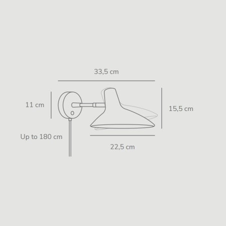 Aplique de pared Darci Short Arena