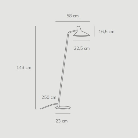 Lámpara de pie Darci Arena